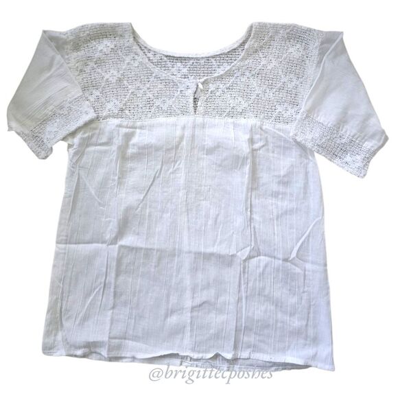 HANDMADE Traditional Laced Mexican Blouse - Picture 8 of 13